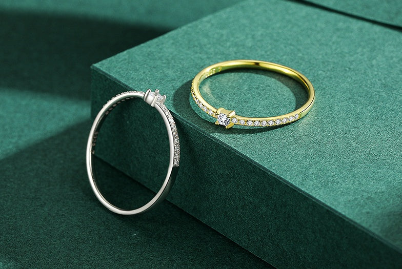 S925 Sterling Silver All-Match Simple Korean Trendy Micro-Inlaid Index Finger Ring Fashion Jewelry - 𝓢𝓱𝓸𝓹𝓵𝓮𝓬𝔂