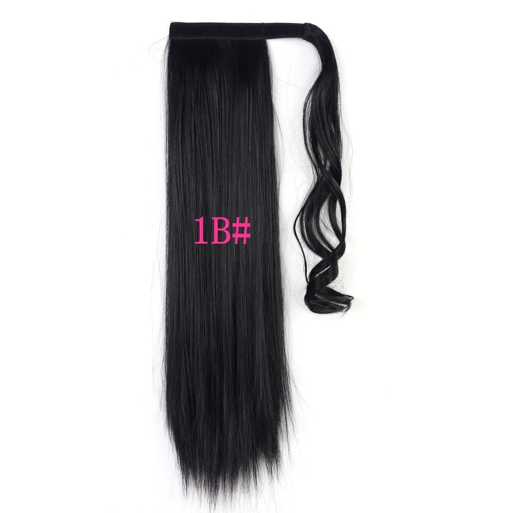 Long Straight Wrap Around Clip In Ponytail Hair Extension Heat Resistant Synthetic Tail Fake Hair - 𝓢𝓱𝓸𝓹𝓵𝓮𝓬𝔂