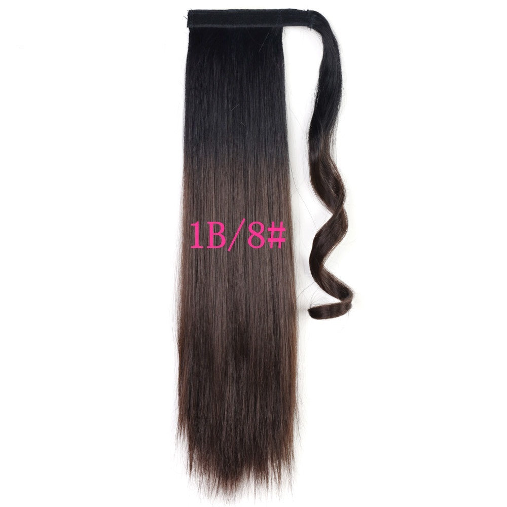Long Straight Wrap Around Clip In Ponytail Hair Extension Heat Resistant Synthetic Tail Fake Hair - 𝓢𝓱𝓸𝓹𝓵𝓮𝓬𝔂