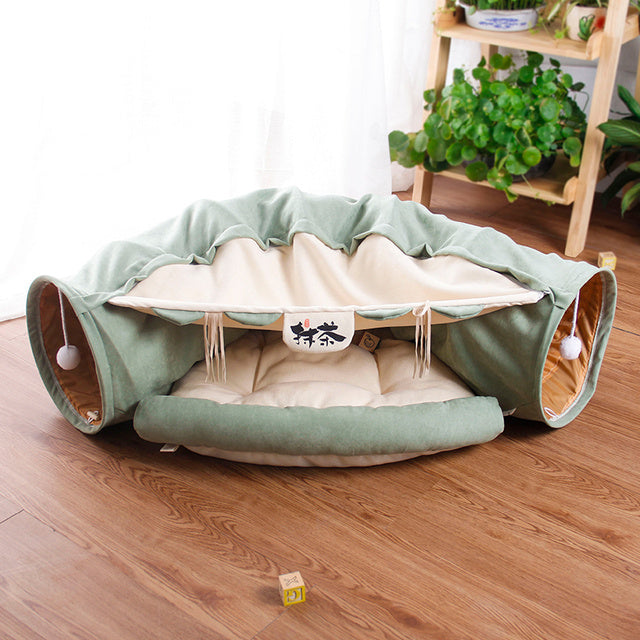 Pet Cats Tunnel Interactive Play Toy Mobile Collapsible Ferrets Rabbit Bed tunnels Indoor Toys Kitten Exercising Products - 𝓢𝓱𝓸𝓹𝓵𝓮𝓬𝔂
