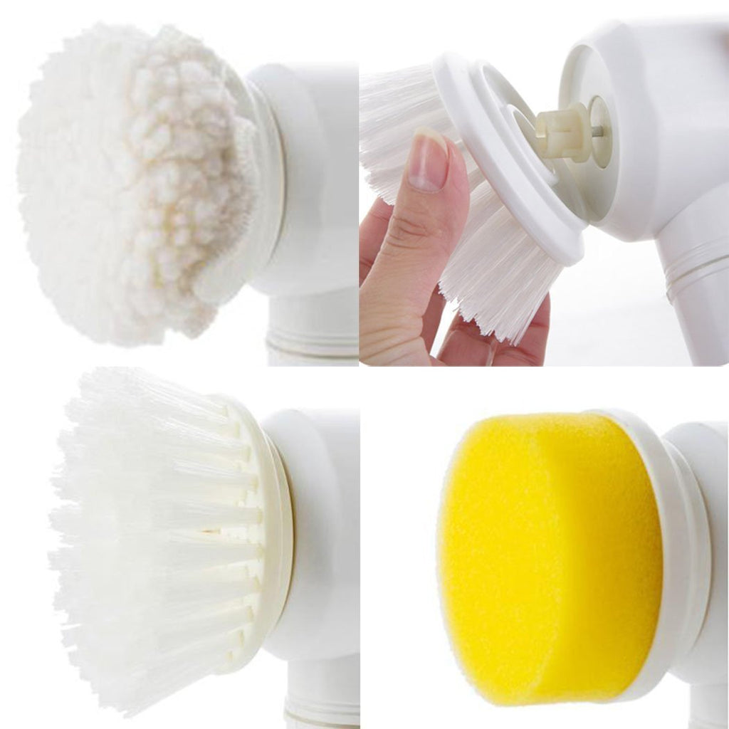 Electric Cleaning Brush Magic Brush Electric Bathtub Brush Housework 5 In 1 Cleaning Brush Electric Bathtub Brush Cleaning Brushes - 𝓢𝓱𝓸𝓹𝓵𝓮𝓬𝔂