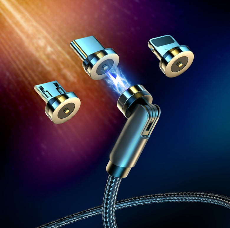 Essager Rotate Magnetic Cable 360 Degree USB Type C Charging Cable Fast Charging Magnet Charger 540 Rotate Micro Magnetic Cable - 𝓢𝓱𝓸𝓹𝓵𝓮𝓬𝔂