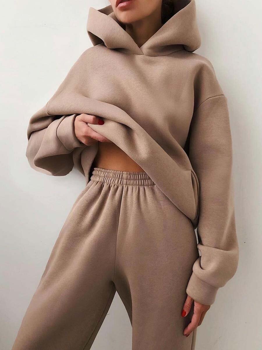 Women's Casual Hooded Sweater Two-piece Suit Clothes Hoodie Tracksuit - 𝓢𝓱𝓸𝓹𝓵𝓮𝓬𝔂