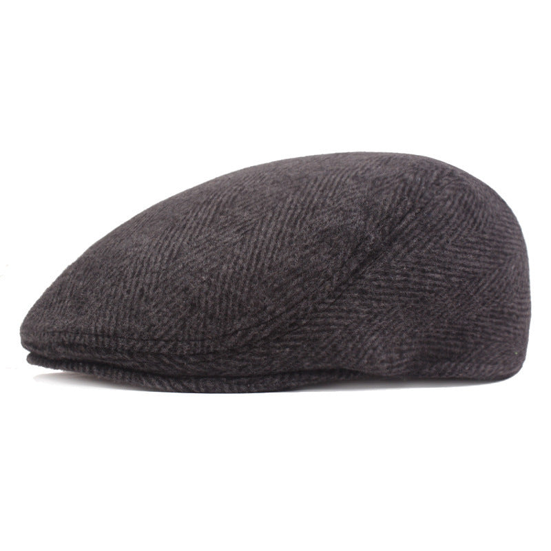 Herringbone Beret, Simple Cap For Men And Women, Autumn And Winter Hat, Old Man Hat - 𝓢𝓱𝓸𝓹𝓵𝓮𝓬𝔂