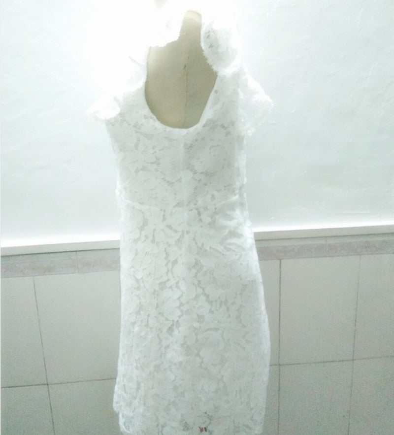 Lace Round Neck Sleeveless High Waist Dress - 𝓢𝓱𝓸𝓹𝓵𝓮𝓬𝔂