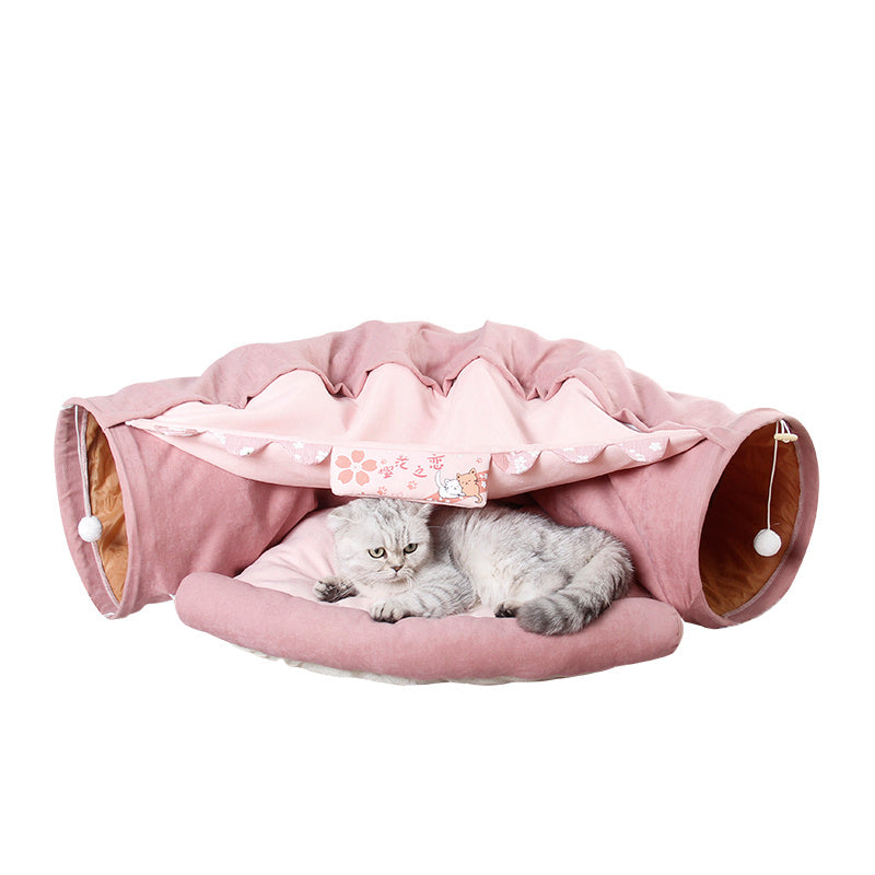 Pet Cats Tunnel Interactive Play Toy Mobile Collapsible Ferrets Rabbit Bed tunnels Indoor Toys Kitten Exercising Products - 𝓢𝓱𝓸𝓹𝓵𝓮𝓬𝔂