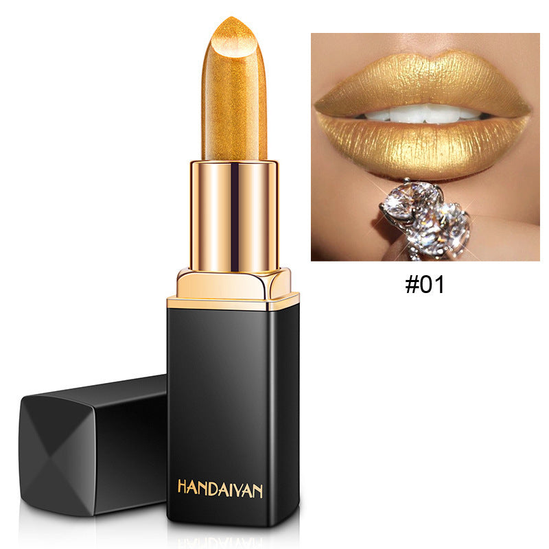 Shiny Metallic Lipstick Pearlescent Color Temperature Change Lipstick Gilt Lipstick - 𝓢𝓱𝓸𝓹𝓵𝓮𝓬𝔂