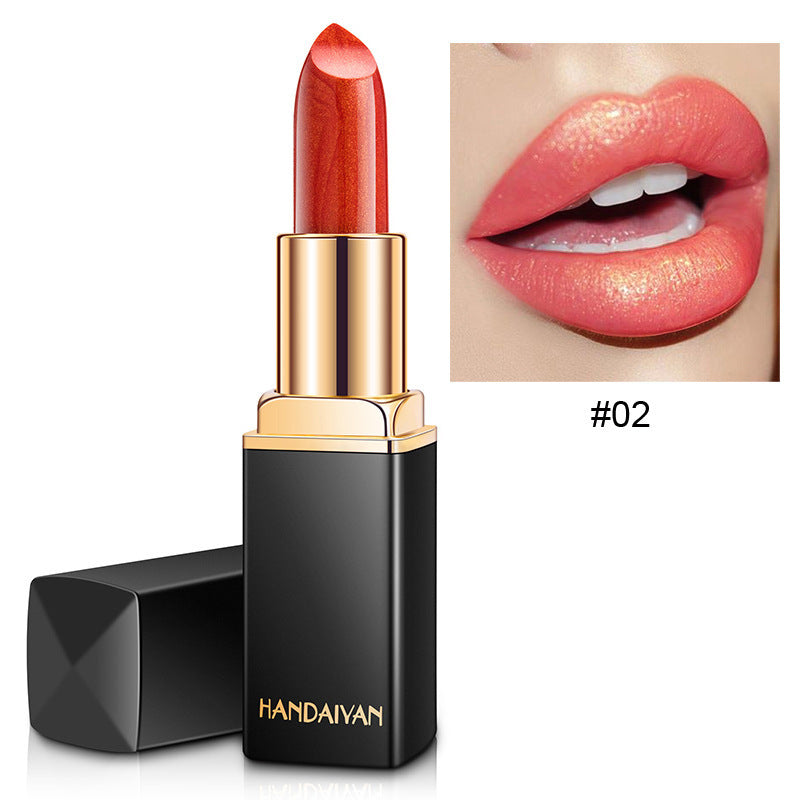 Shiny Metallic Lipstick Pearlescent Color Temperature Change Lipstick Gilt Lipstick - 𝓢𝓱𝓸𝓹𝓵𝓮𝓬𝔂