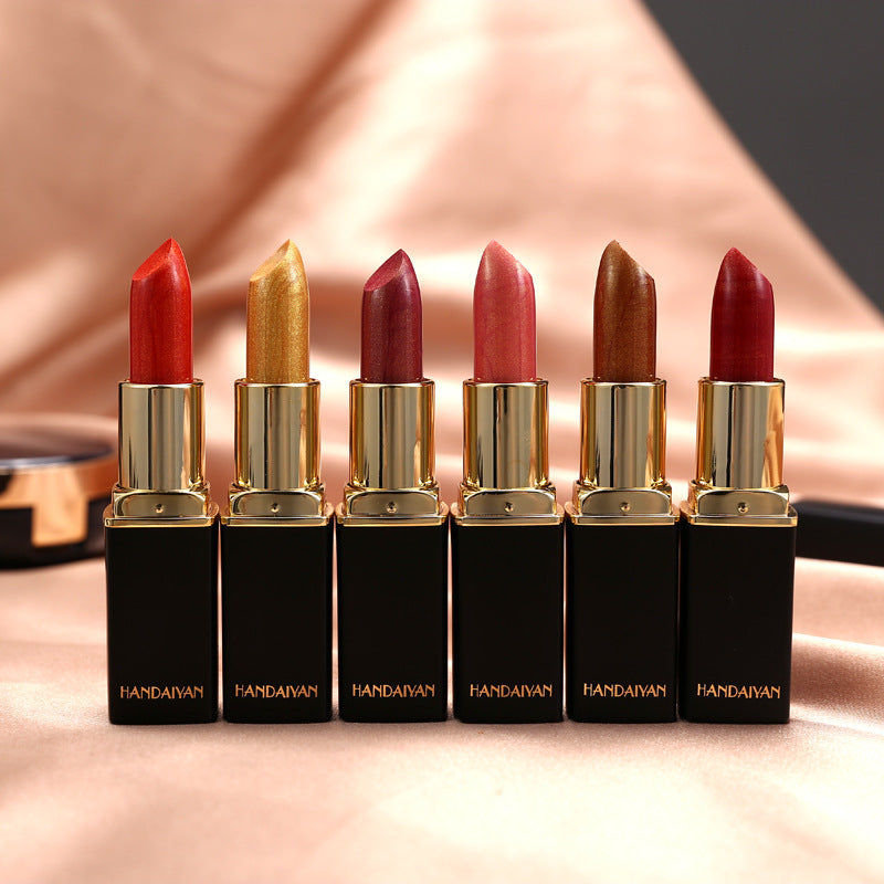 Shiny Metallic Lipstick Pearlescent Color Temperature Change Lipstick Gilt Lipstick - 𝓢𝓱𝓸𝓹𝓵𝓮𝓬𝔂