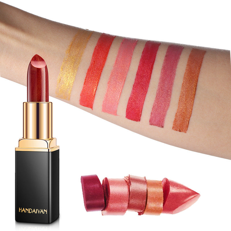 Shiny Metallic Lipstick Pearlescent Color Temperature Change Lipstick Gilt Lipstick - 𝓢𝓱𝓸𝓹𝓵𝓮𝓬𝔂
