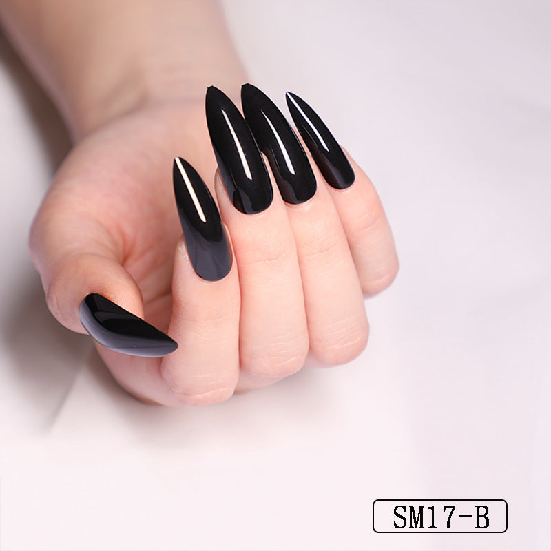 Long Pointed False Nails Solid Color Nails Salon Nails Almond Nail Patches Finger Nails - 𝓢𝓱𝓸𝓹𝓵𝓮𝓬𝔂
