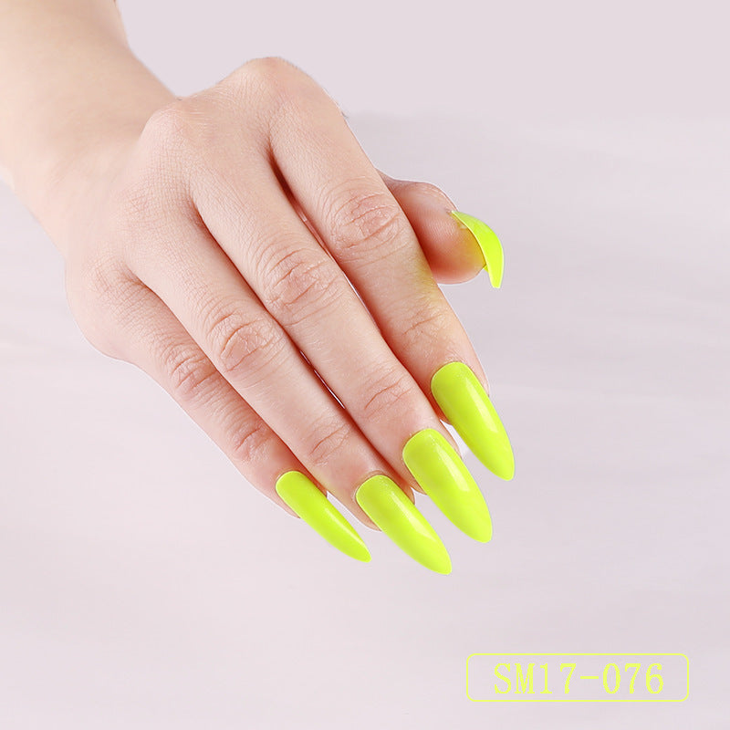Long Pointed False Nails Solid Color Nails Salon Nails Almond Nail Patches Finger Nails - 𝓢𝓱𝓸𝓹𝓵𝓮𝓬𝔂