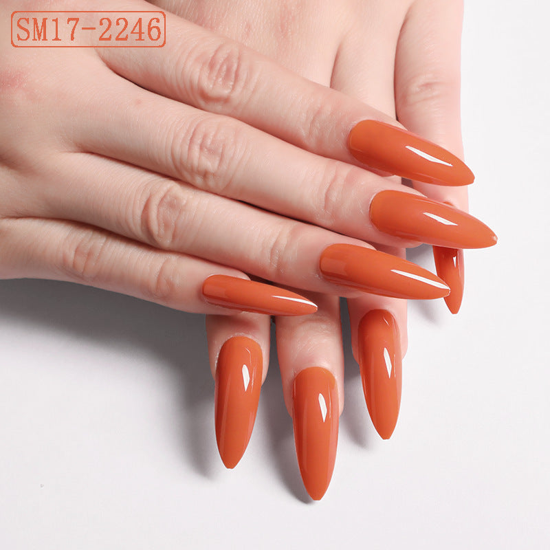 Long Pointed False Nails Solid Color Nails Salon Nails Almond Nail Patches Finger Nails - 𝓢𝓱𝓸𝓹𝓵𝓮𝓬𝔂