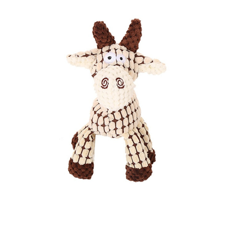 Pet Toy Donkey Shape Corduroy Chew Toy For Dogs Puppy Squeaker Squeaky Plush Bone Molar Dog Toy Pet Training Dog - 𝓢𝓱𝓸𝓹𝓵𝓮𝓬𝔂
