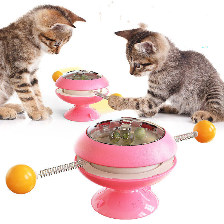 Rotatable Cat Toys Supplies With Catnip Interactive Training Toys For Cats Kitten Cat Accessories Pet Products - 𝓢𝓱𝓸𝓹𝓵𝓮𝓬𝔂