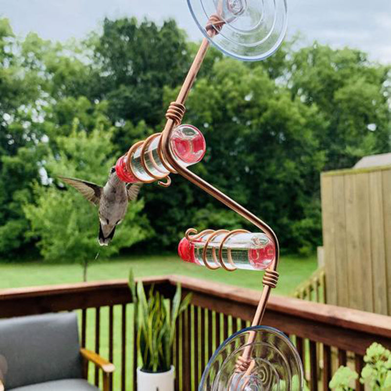Garden Bird Feeder Supplies Hummingbird Feeder Drinker Suction Cup Easy To Clean Deck Garden Decor Bird Feeders for Wild Birds - 𝓢𝓱𝓸𝓹𝓵𝓮𝓬𝔂