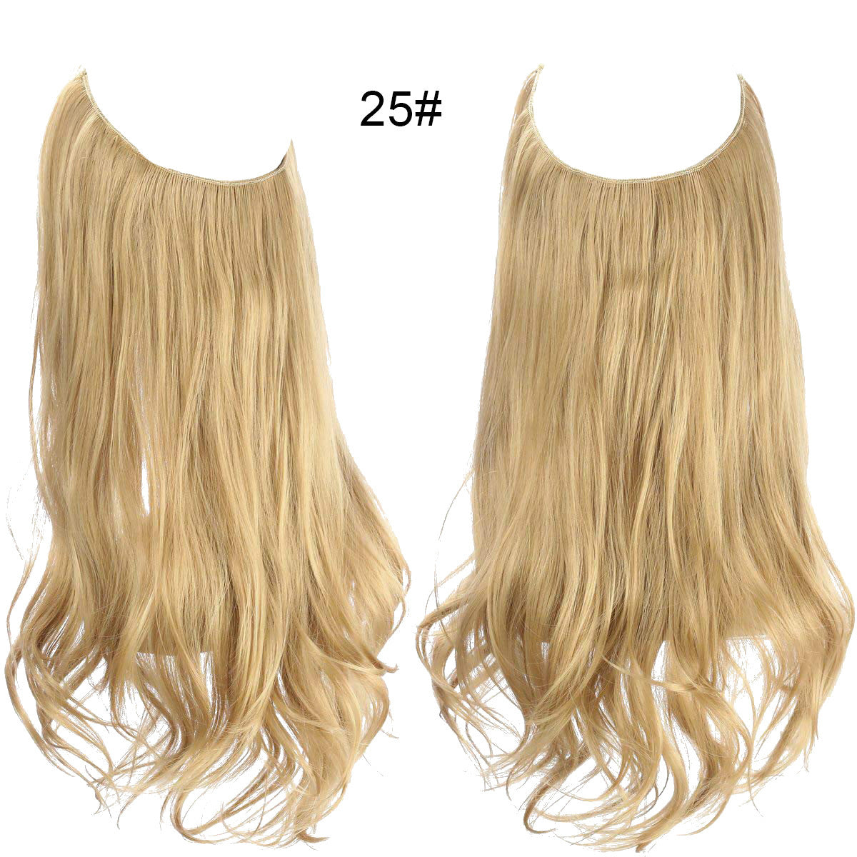 Wig Female Fish Line Type Long Curly Hair Chemical Fiber Extension Piece Matte High Temperature Silk Fish Silk Thread Wig Piece - 𝓢𝓱𝓸𝓹𝓵𝓮𝓬𝔂
