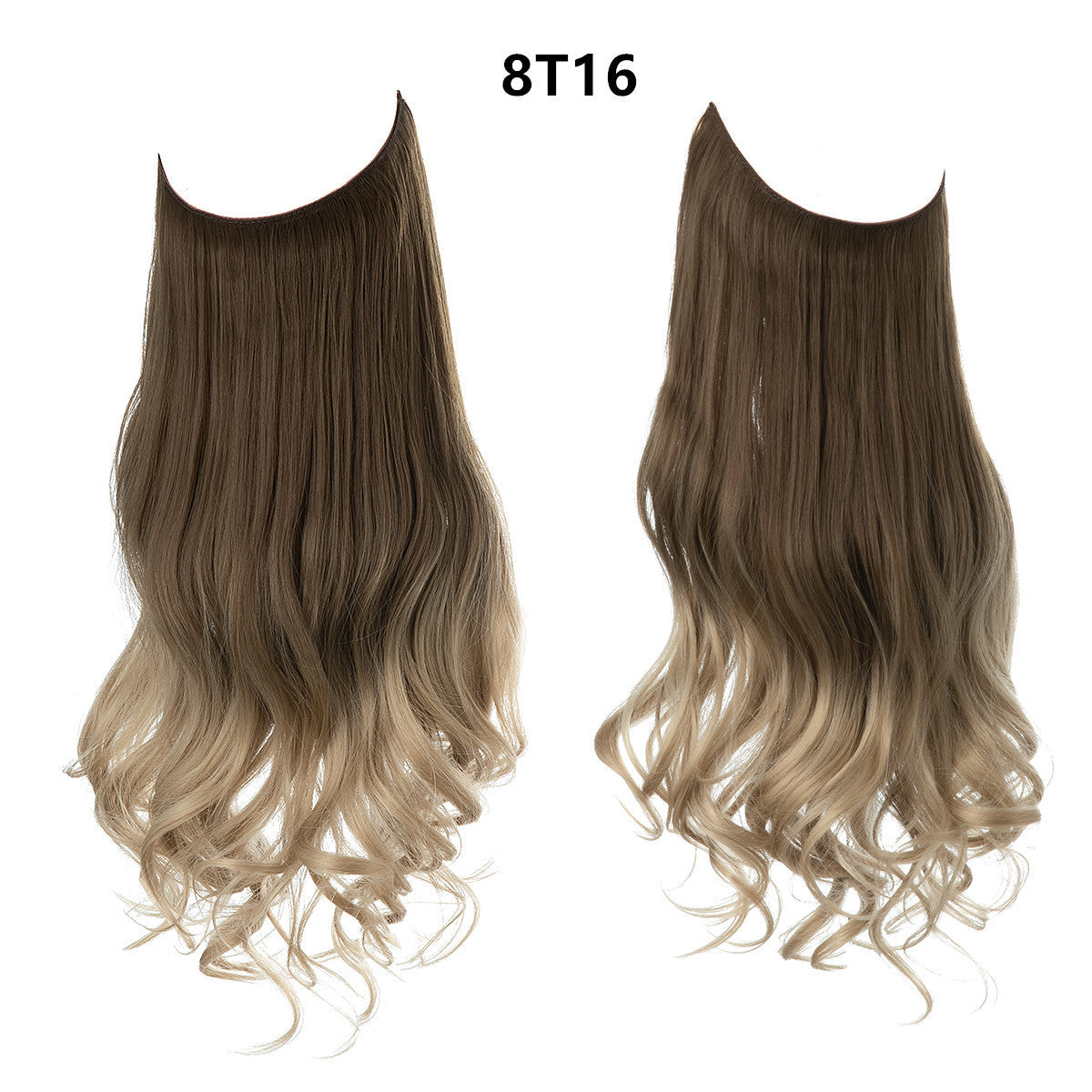 Wig Female Fish Line Type Long Curly Hair Chemical Fiber Extension Piece Matte High Temperature Silk Fish Silk Thread Wig Piece - 𝓢𝓱𝓸𝓹𝓵𝓮𝓬𝔂