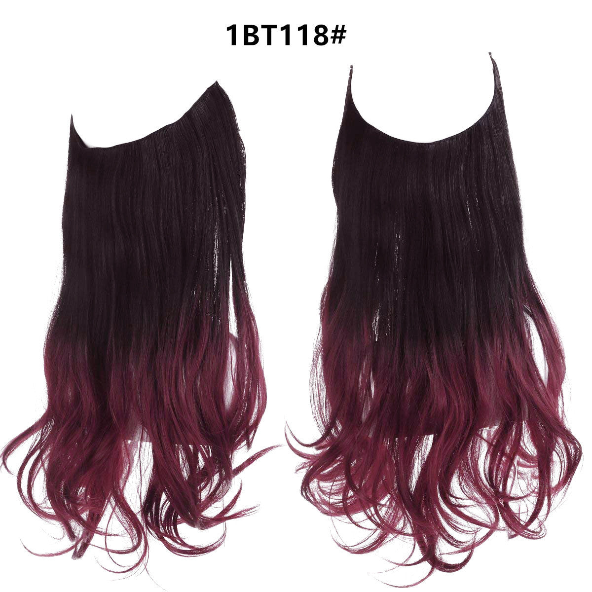 Wig Female Fish Line Type Long Curly Hair Chemical Fiber Extension Piece Matte High Temperature Silk Fish Silk Thread Wig Piece - 𝓢𝓱𝓸𝓹𝓵𝓮𝓬𝔂