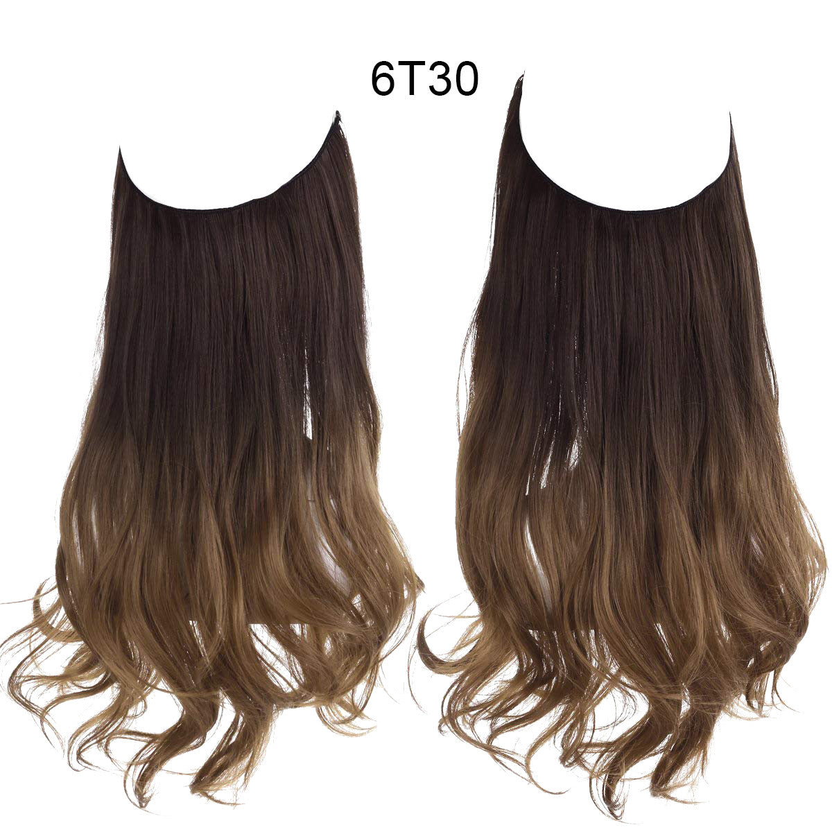 Wig Female Fish Line Type Long Curly Hair Chemical Fiber Extension Piece Matte High Temperature Silk Fish Silk Thread Wig Piece - 𝓢𝓱𝓸𝓹𝓵𝓮𝓬𝔂