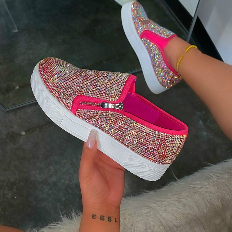 Large Size Rhinestone Flat Casual Single Shoes One Pedal Lazy Shoes - 𝓢𝓱𝓸𝓹𝓵𝓮𝓬𝔂