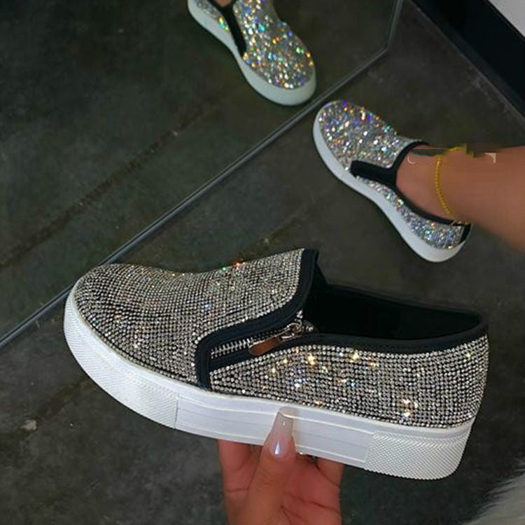 Large Size Rhinestone Flat Casual Single Shoes One Pedal Lazy Shoes - 𝓢𝓱𝓸𝓹𝓵𝓮𝓬𝔂