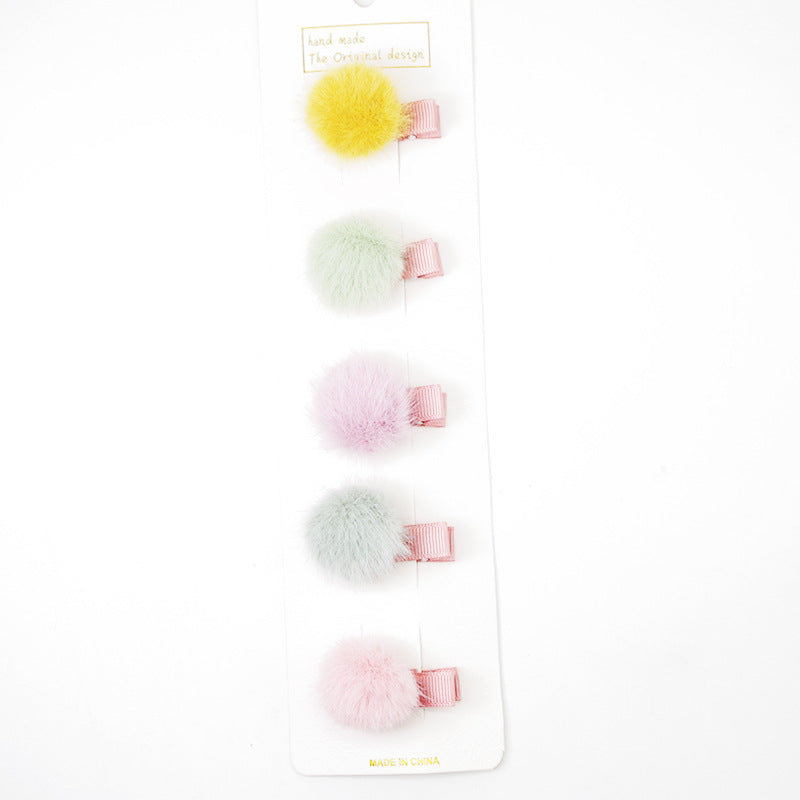 Children'S Hair Ball Hairpin Candy Color Mini Princess Hair Card Bangs Hair Accessories - 𝓢𝓱𝓸𝓹𝓵𝓮𝓬𝔂