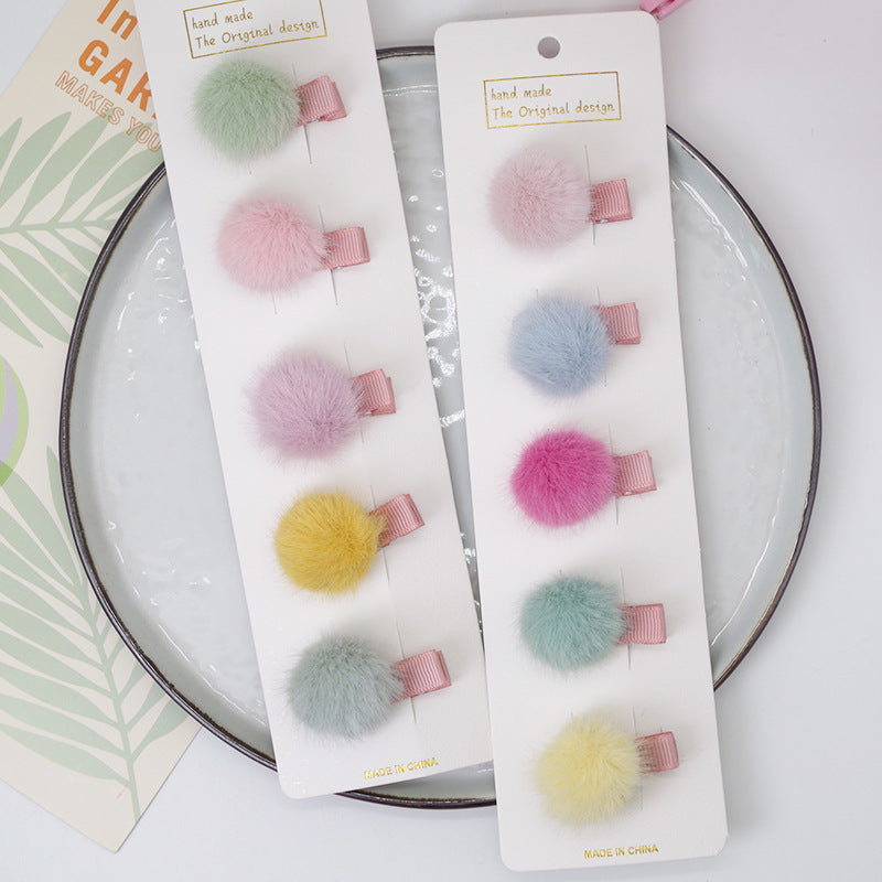 Children'S Hair Ball Hairpin Candy Color Mini Princess Hair Card Bangs Hair Accessories - 𝓢𝓱𝓸𝓹𝓵𝓮𝓬𝔂