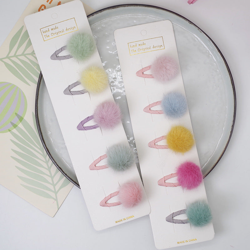 Children'S Hair Ball Hairpin Candy Color Mini Princess Hair Card Bangs Hair Accessories - 𝓢𝓱𝓸𝓹𝓵𝓮𝓬𝔂