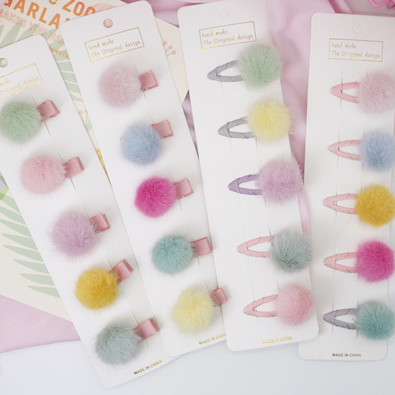 Children'S Hair Ball Hairpin Candy Color Mini Princess Hair Card Bangs Hair Accessories - 𝓢𝓱𝓸𝓹𝓵𝓮𝓬𝔂