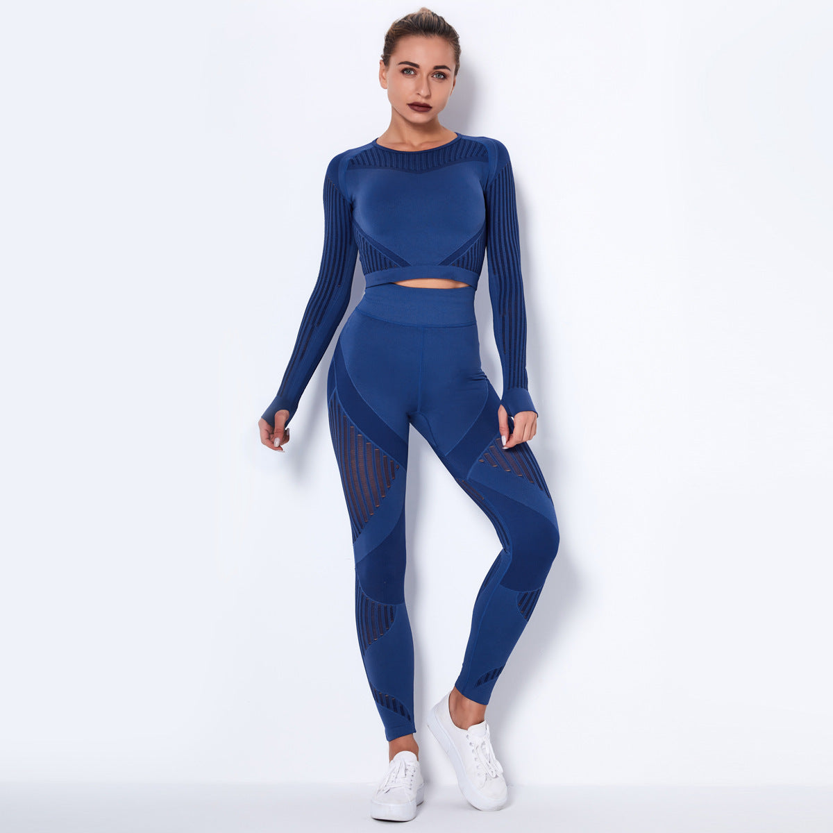 Seamless Knitted Absorbent Yoga Long-Sleeved Suit Yoga Wearsuit - 𝓢𝓱𝓸𝓹𝓵𝓮𝓬𝔂