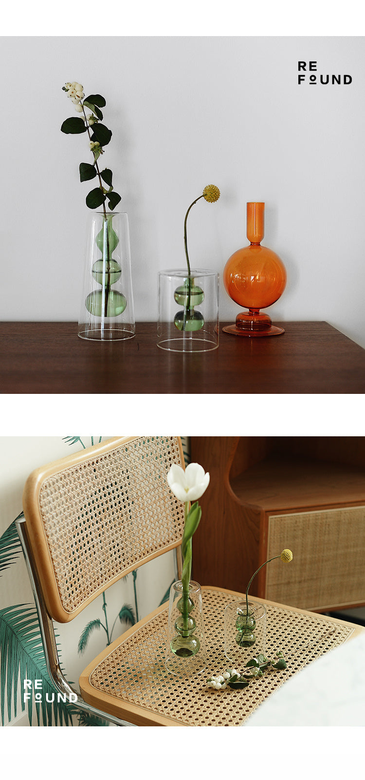 Retro Stained Glass Vase Gourd Hydroponic Flower Plant - 𝓢𝓱𝓸𝓹𝓵𝓮𝓬𝔂