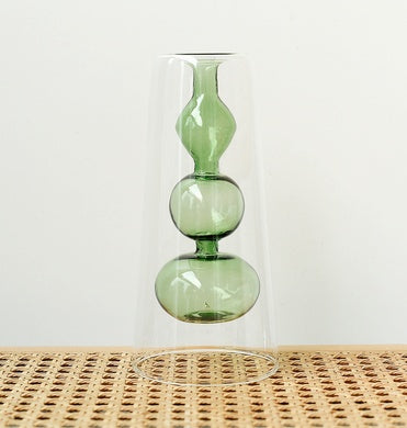 Retro Stained Glass Vase Gourd Hydroponic Flower Plant - 𝓢𝓱𝓸𝓹𝓵𝓮𝓬𝔂