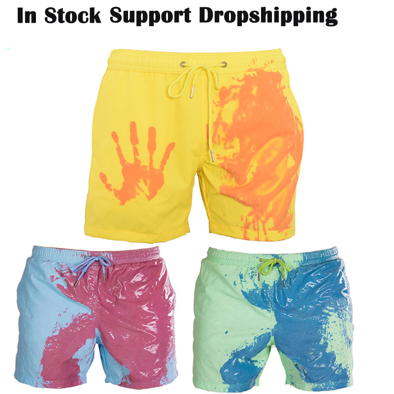 Magical Change Color Beach Shorts Summer Men Swimming Trunks Swimwear Swimsuit Quick Dry bathing shorts Beach Pant - 𝓢𝓱𝓸𝓹𝓵𝓮𝓬𝔂