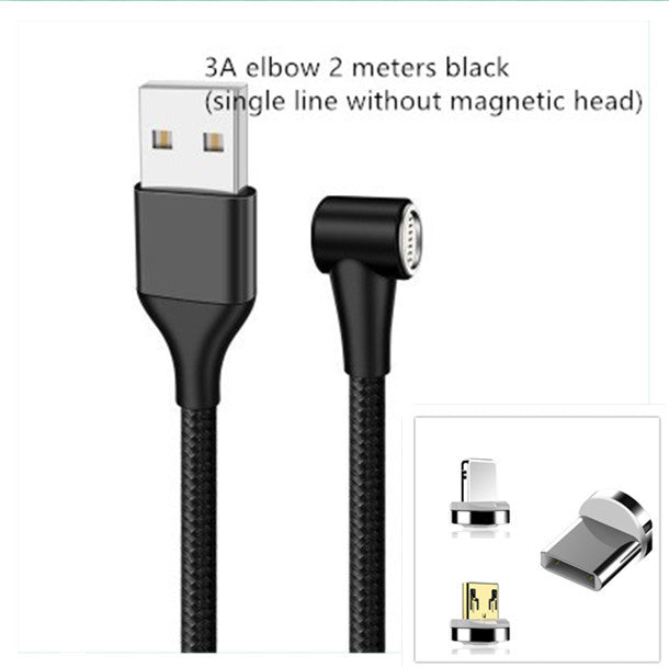 Compatible with Apple , Magnetic USB Cable Fast Charging Micro USB Type C Data Wire Cord Magnet Charger Mobile Phone Cable