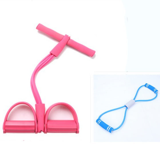 Natural Latex Foot Pedal Elastic Pull Rope with Handle Fitness Equipment Bodybuilding Expander - 𝓢𝓱𝓸𝓹𝓵𝓮𝓬𝔂