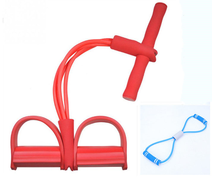 Natural Latex Foot Pedal Elastic Pull Rope with Handle Fitness Equipment Bodybuilding Expander - 𝓢𝓱𝓸𝓹𝓵𝓮𝓬𝔂