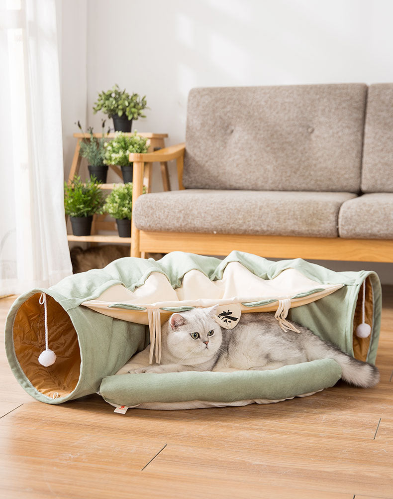 Collapsible Cat Tunnel Durable Washable Collapsible - 𝓢𝓱𝓸𝓹𝓵𝓮𝓬𝔂