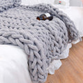 Handmade Coarse Yarn Knitted Chenille Rod Knitted Yarn Sofa Cover Blanket - 𝓢𝓱𝓸𝓹𝓵𝓮𝓬𝔂