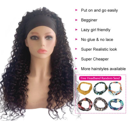 Hair Band Wig Ladies Chemical Fiber Wig - 𝓢𝓱𝓸𝓹𝓵𝓮𝓬𝔂