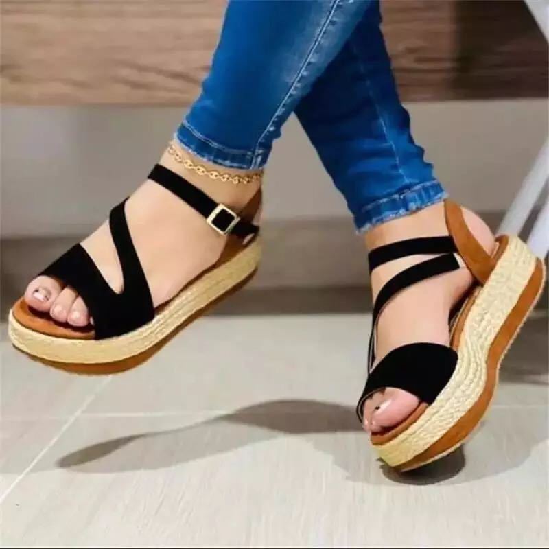 Platform Sandals Hollow Buckle Women's Shoes - 𝓢𝓱𝓸𝓹𝓵𝓮𝓬𝔂