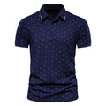 Summer new casual slim European and American men's fashion anchor print short-sleeved lapel T-shirt - 𝓢𝓱𝓸𝓹𝓵𝓮𝓬𝔂