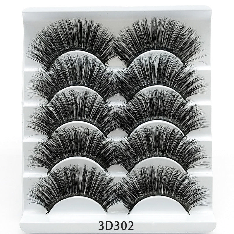 Mink False Eyelashes 3D False Eyelashes Five Pairs Of Soft Cotton Stalk Eyelashes - 𝓢𝓱𝓸𝓹𝓵𝓮𝓬𝔂