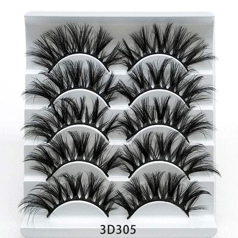 Mink False Eyelashes 3D False Eyelashes Five Pairs Of Soft Cotton Stalk Eyelashes - 𝓢𝓱𝓸𝓹𝓵𝓮𝓬𝔂