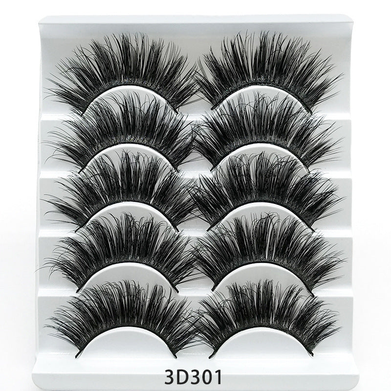 Mink False Eyelashes 3D False Eyelashes Five Pairs Of Soft Cotton Stalk Eyelashes - 𝓢𝓱𝓸𝓹𝓵𝓮𝓬𝔂