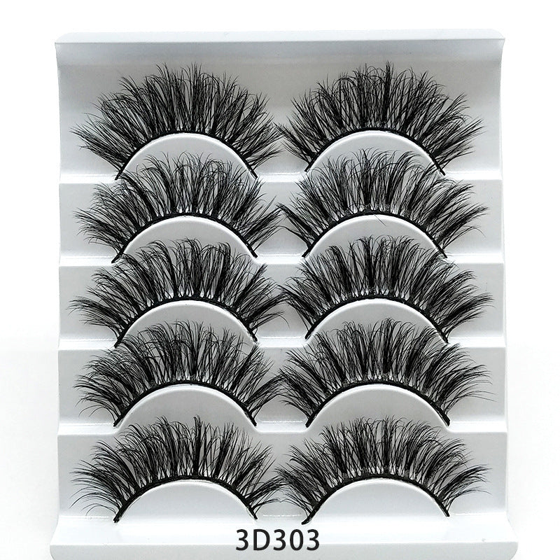 Mink False Eyelashes 3D False Eyelashes Five Pairs Of Soft Cotton Stalk Eyelashes - 𝓢𝓱𝓸𝓹𝓵𝓮𝓬𝔂