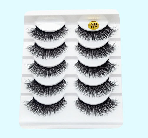Mink False Eyelashes 3D False Eyelashes Five Pairs Of Soft Cotton Stalk Eyelashes - 𝓢𝓱𝓸𝓹𝓵𝓮𝓬𝔂