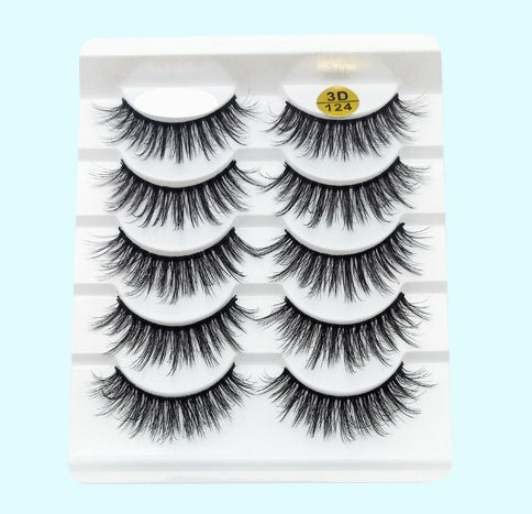 Mink False Eyelashes 3D False Eyelashes Five Pairs Of Soft Cotton Stalk Eyelashes - 𝓢𝓱𝓸𝓹𝓵𝓮𝓬𝔂