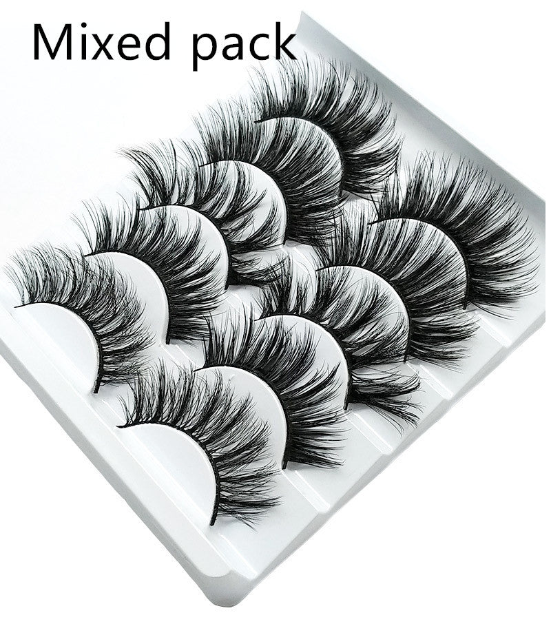 Mink False Eyelashes 3D False Eyelashes Five Pairs Of Soft Cotton Stalk Eyelashes - 𝓢𝓱𝓸𝓹𝓵𝓮𝓬𝔂