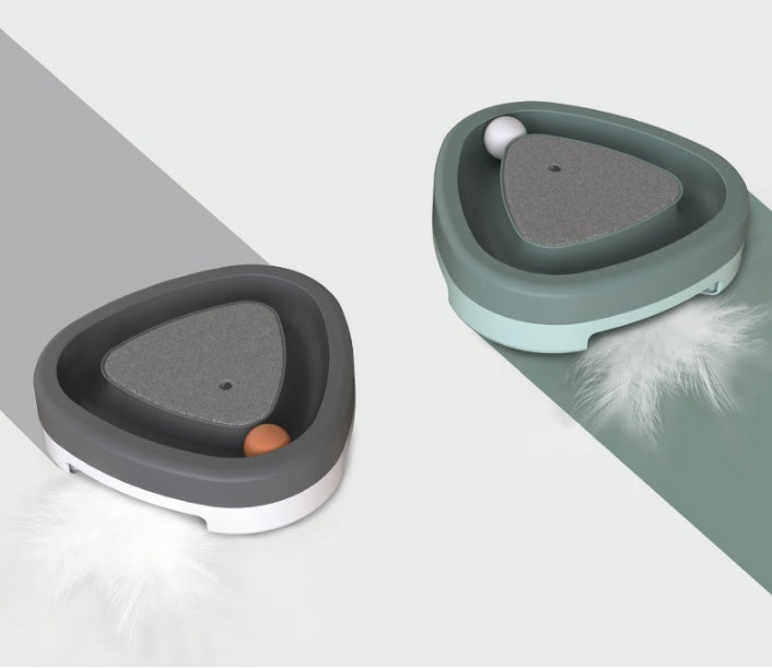 Pet Cat Self-hey Toy Smart Funny Cat Triangle Turntable Electric Toy Cat Scratcher - 𝓢𝓱𝓸𝓹𝓵𝓮𝓬𝔂